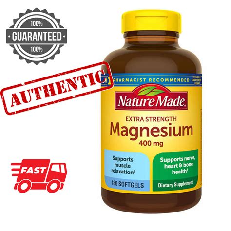 Nature Made Extra Strength Magnesium 400 Mg 180 Softgels Lazada PH