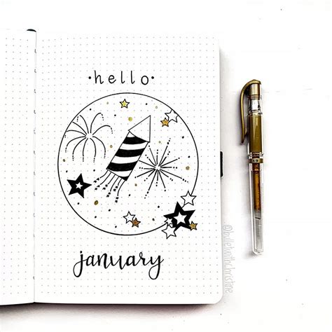 39 Best January Bullet Journal Cover Spreads Juelzjohn