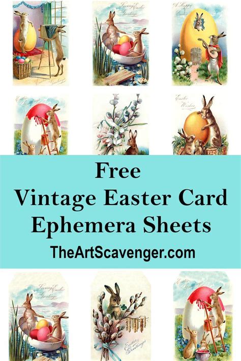 Vintage Easter Cards With The Words Free Vintage Easter Card Ephemera