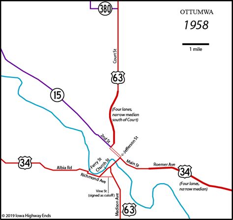 Ottumwa Highway Chronology