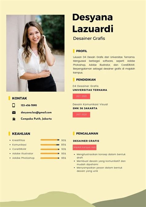 Contoh CV Fresh Graduate Tanpa Pengalaman Kerja