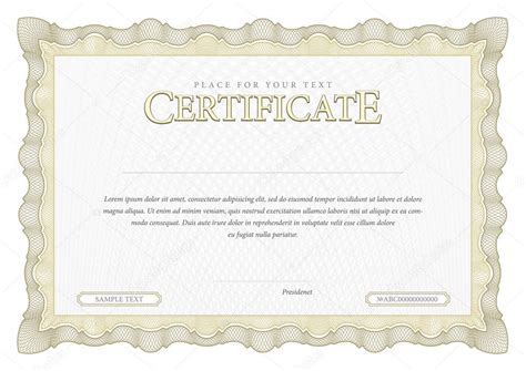 Vintage Certificate Template Diplomas Currency Stock Vector Image By