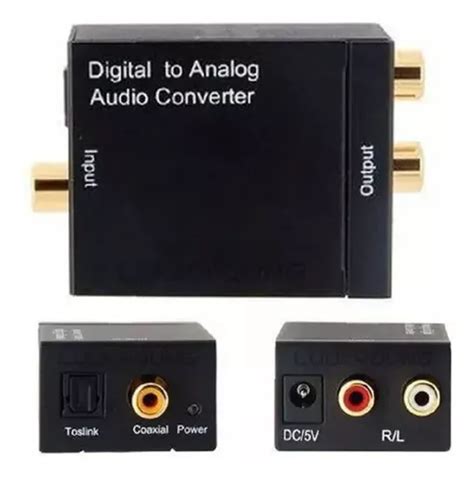 Conversor Audio Optico Anal Gico Toslink Para Digital Rca Mercadolivre