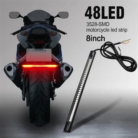 Led Brake Light Strip Turn Signals Motorcycle Motorcycle Stop Light