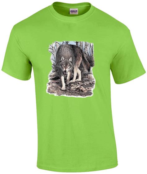 Tall Wild Animal Wildlife Gray Lone Wolf Wolves T Shirt Ebay