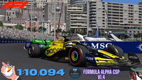 Assetto Corsa Monaco F1 2024 VRC Formula Alpha 2023 CSP V1 4 1m10