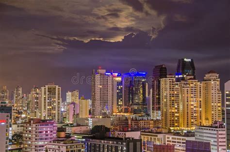 Skyline of Panama City at Night Editorial Stock Photo - Image of city, artificial: 110715383