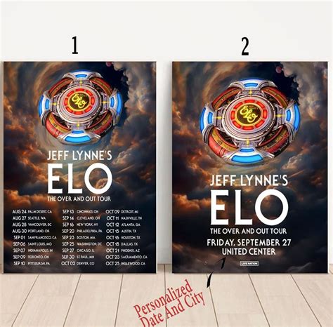 Custom Jeff Lynne S ELO Over And Out FINAL Tour 2024 Poster Sold By