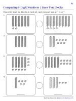 Base Ten Blocks Worksheets