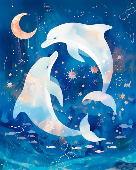 Moonlit Dolphin Pictures