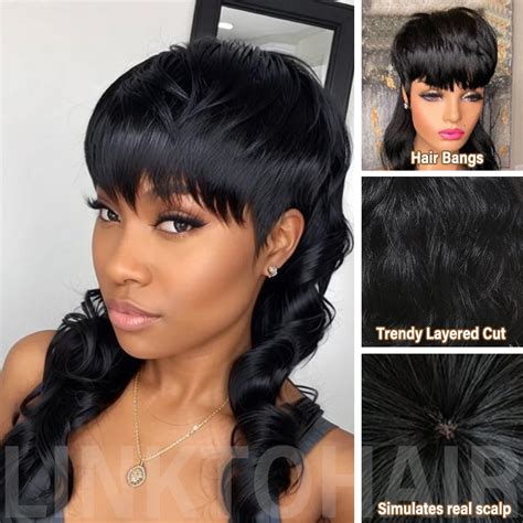 Glueless Lace Wigs Salt And Pepper Glueless Wigs Linktohair