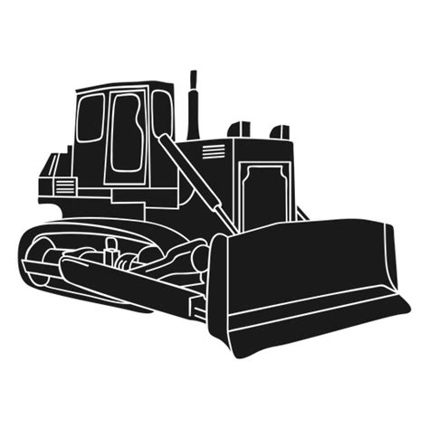 Bulldozer Silhouette PNG Design