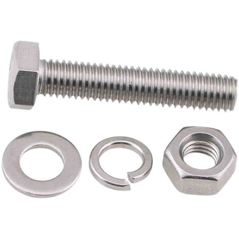 316 Stainless Steel Outer Hexagon Combination Screw Bolt Nut Flat