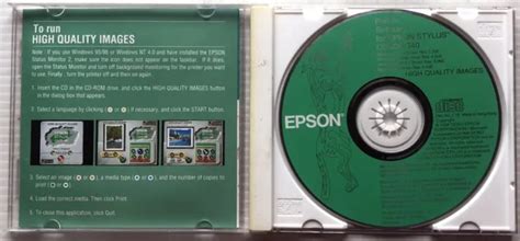 1998 Epson Stylus Color 740 Printer Software Cd Rom Win 31 95 98 Nt