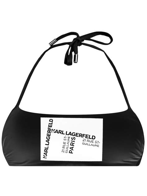 KARL LAGERFELD Bikini augšdaļa KL WTP Melns Modivo lv