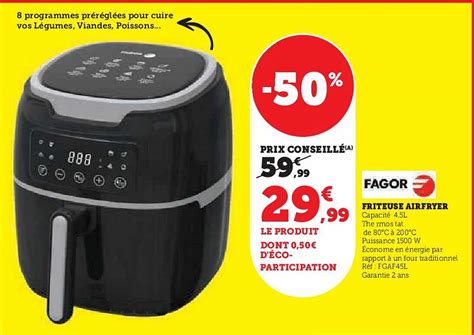 Promo Friteuse Airfryer Fagor Chez Super U Icatalogue Fr