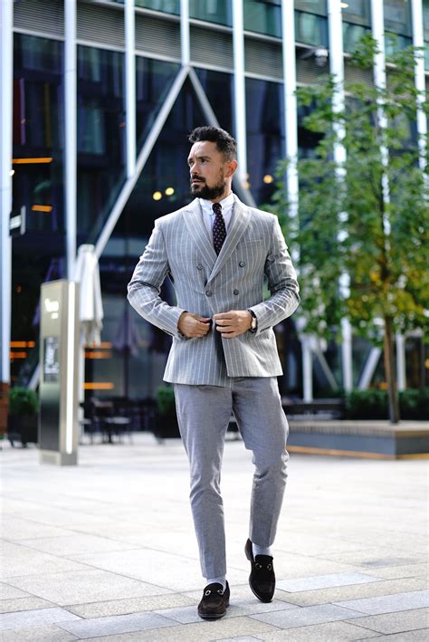 How To Wear A Pinstripe Grey Suit Ways Men S Style Fashion