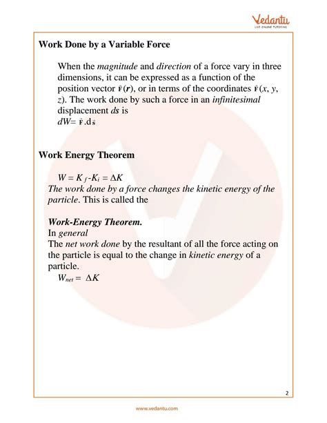 Solution Physics Revision Notes For Jee Main Work Energy And Power Work Energy And Power