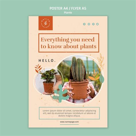 Free Psd Everything You Need To Know About Plants Poster