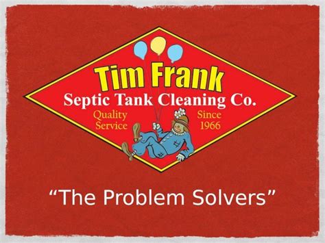 PPTX Septic Tank Cleaning How Tim Frank Septic Tank Cleaning