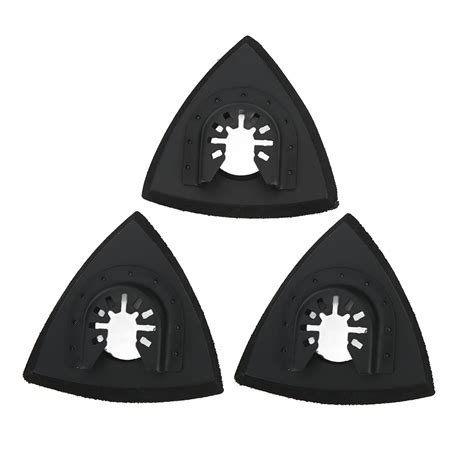 3Pcs Oscillating Multitool Sanding Pad Triangle Quick Release Set Kit