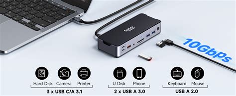 Usb C Docking Station Mit 65w Ladegerät 15 In 1 Docking Station Usb C Dpanddual Hdmi Single 8k