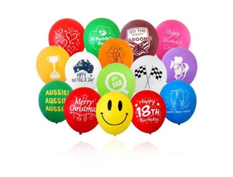 Balloons With Numbers Printed On