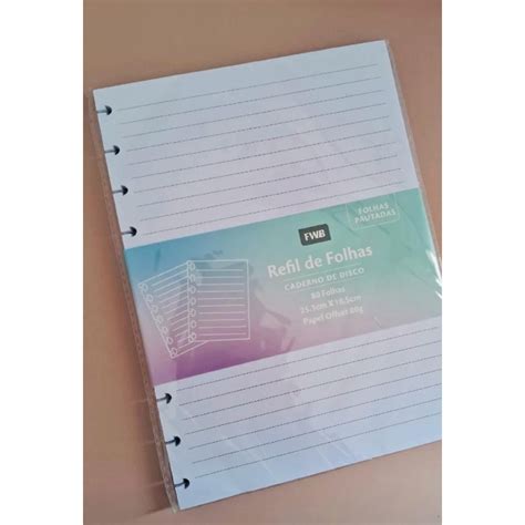 Folhas Refil Do Caderno Inteligente Grande Caderno De Disco 80 Folhas