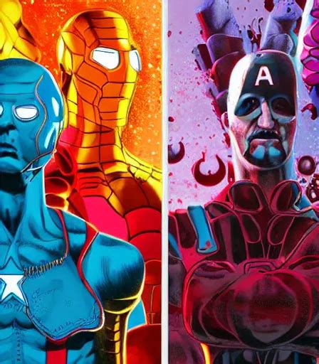 Tim Burtons Style Avengers By Alex Pardee And Nekro Stable Diffusion