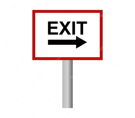 Printable Exit Sign With Arrow