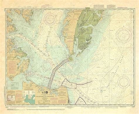 Amazon Decorative Nautical Chart NOAA Chart 12221 Art Print