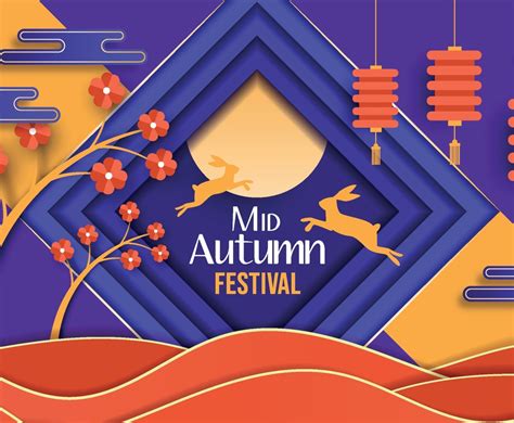 Mid Autumn Festival Background Vector Art & Graphics | freevector.com