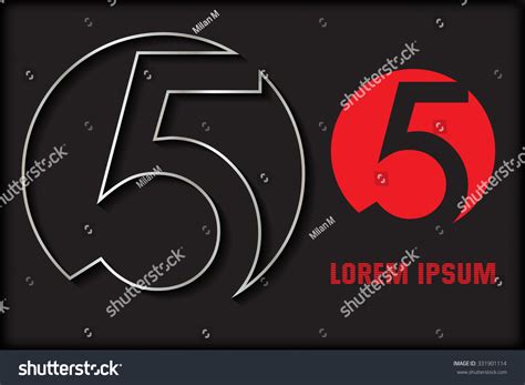 Number Five Logologo 5 Vector Template Stock Vector (Royalty Free ...