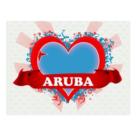 Vintage I Love Aruba Postcard | Zazzle