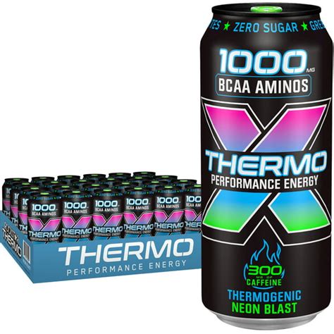 24 Cans Rockstar Thermo Neon Blast Energy Drink 16 Fl Oz