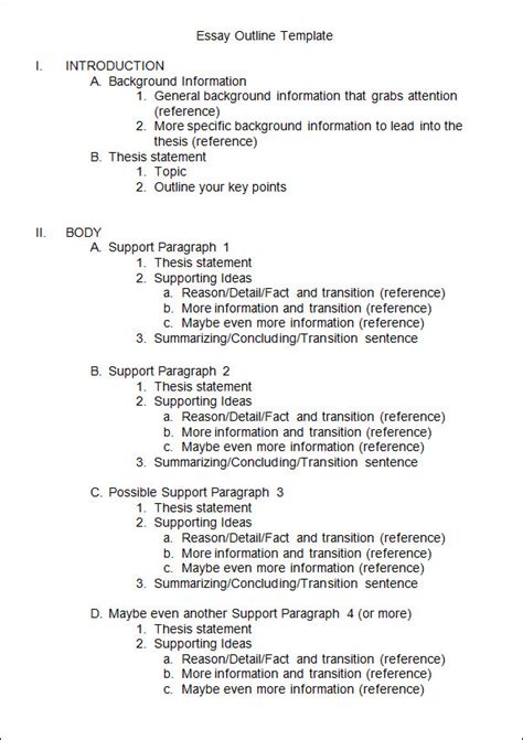 18 Useful Outline Templates Pdf Word Apple Pages Sample Templates