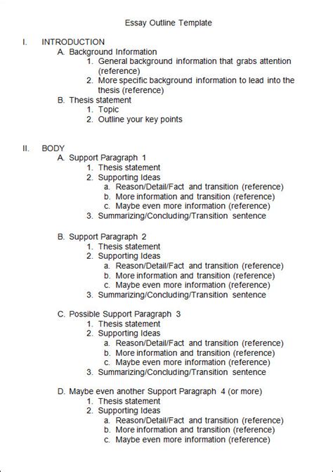 Free 22 Useful Outline Templates In Pdf Ms Word Apple Pages Portable Documents