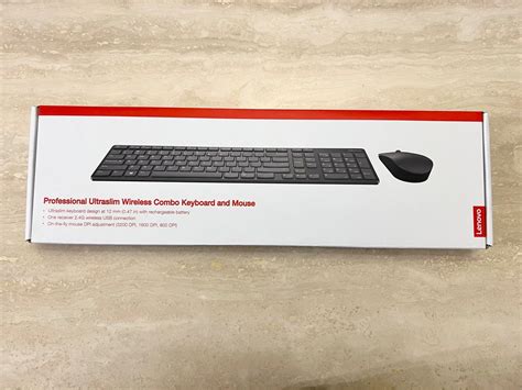 Lenovo Professional Ultraslim Wireless Combo Keyboard And Mouse Us English Computers And Tech