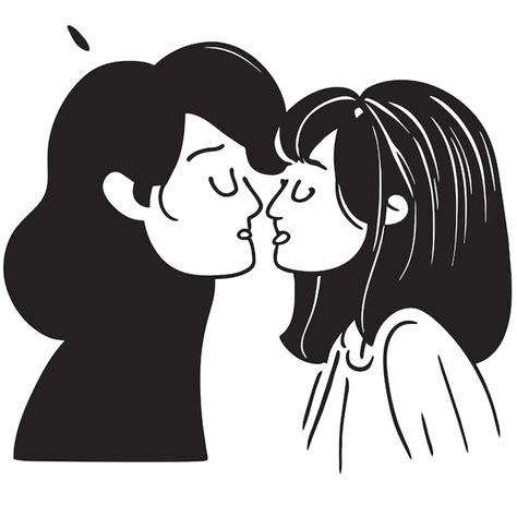 Premium Vector Lesbian Couple In Love Hand Drawn Flat Stylish Cartoon