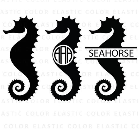 Seahorse Svg Sea Horse Clipart Seahorse Monogram Vector File Svg Eps