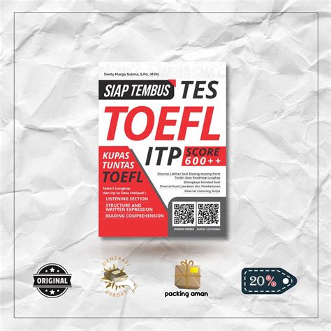 Jual Buku Siap Tembus Tes Toefl Itp Score 600 Shopee Indonesia