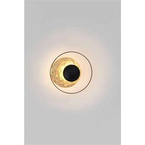 Holl Nder Eclipse Wall Light Led Gold Black K Illumination