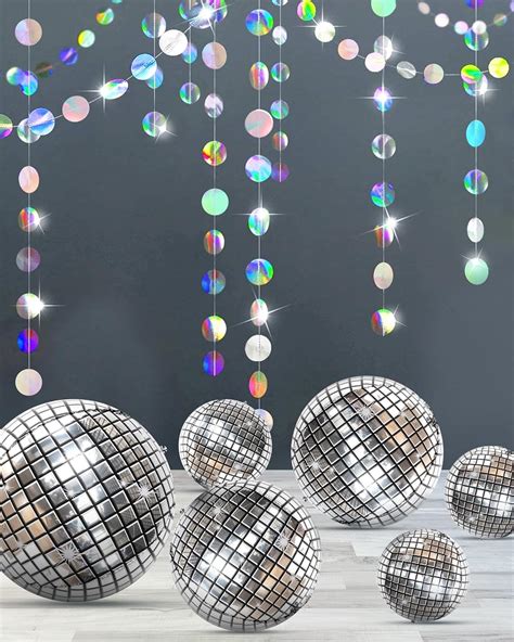 Amazon KatchOn Large Silver Disco Ball Balloons With Holographic