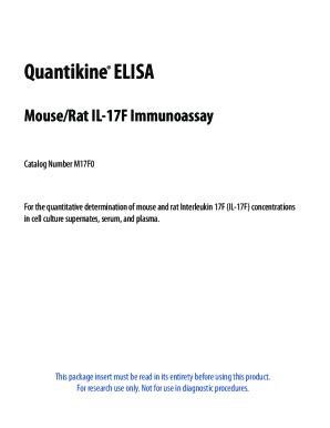 Fillable Online Mouse Rat Il F Quantikine Elisa R D Systems Fax