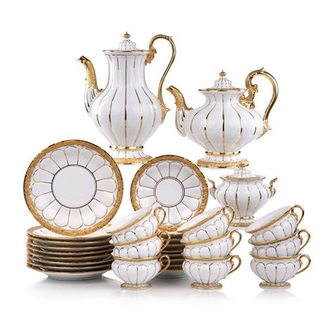 Bid Now Kaffee Und Teeservice F R Neun Personen X Form Meissen