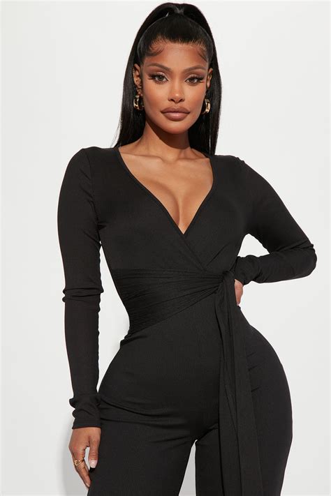 Hayden Slinky Rib Jumpsuit Black Fashion Nova Jumpsuits Fashion Nova