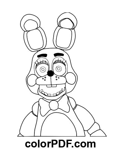 Fnaf Toy Bonnie Disegni Da Colorare E Libri In PDF