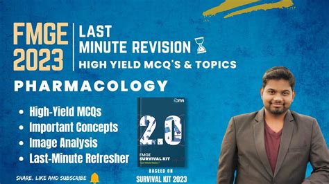 Last Minute Revision Pharmacology Target FMGE July 23 Let S