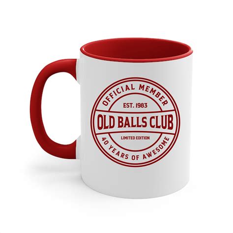 Mens Old Balls Club Years Awesome Forty Th Birthday Etsy Uk