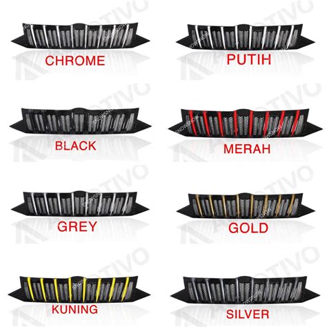 Jual Grill Depan Ayla Appolo Hitam List Chrome Merah Putih